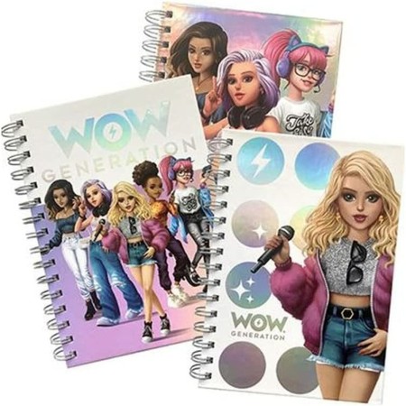 Carnet Wow Generation A5 Autocollants 80 Volets Couvercle rigide