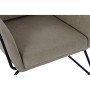 Siège DKD Home Decor 75 x 76 x 81 cm Noir Beige Métal