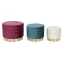 Reposapiés DKD Home Decor Terciopelo 60 x 60 x 45 cm Madera MDF