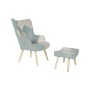 Fauteuil DKD Home Decor 70 x 73 x 100 cm Beige Blanc Vert Gris clair