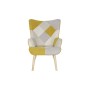 Sillón DKD Home Decor 70 x 73 x 100 cm Beige Amarillo Gris claro