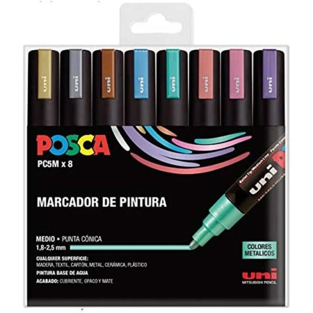 Set de Marcadores Uni-Ball PC-5M/8C 8 Piezas Multicolor