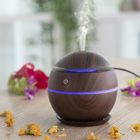 Mini humidificateur diffuseur d'arômes Dark Walnut InnovaGoods Multicouleur ABS (2 W) (Courant CA) (Reconditionné A)