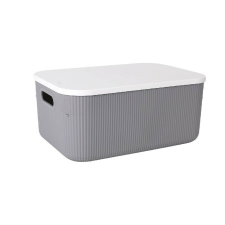 Boîtes de rangement Lova Gris Plastique Avec couvercle 37,4 x 26,1 x 16,4 cm