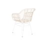 Silla de Jardín DKD Home Decor Metal ratán sintético Blanco (57 x 62 x 81 cm)