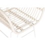 Silla de Jardín DKD Home Decor Metal ratán sintético Blanco (57 x 62 x 81 cm)