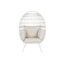 Chaise de jardin DKD Home Decor 99 x 71 x 147 cm Métal rotin synthétique Blanc