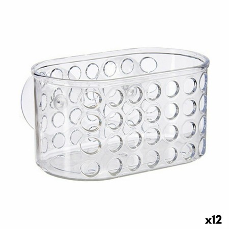 Colgador para la Ducha 15,8 x 8,5 x 8 cm Transparente PVC Poliestireno (12 Unidades)