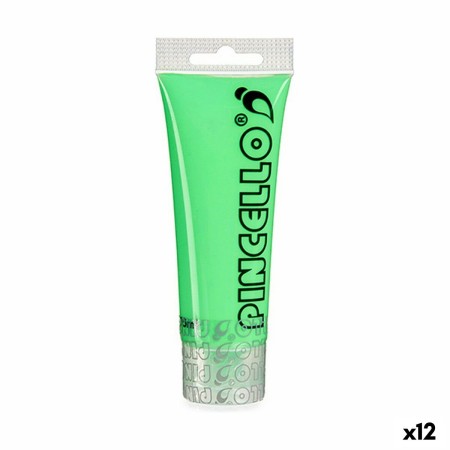 Pintura acrílica Neon 75 ml Verde (12 Unidades)