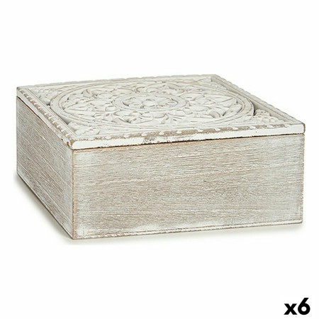 Caja Decorativa 19,5 x 8 x 16,5 cm Madera MDF (6 Unidades)