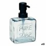 Dispensador de Jabón Pure Soap 250 ml Cristal Negro Plástico (12 Unidades)