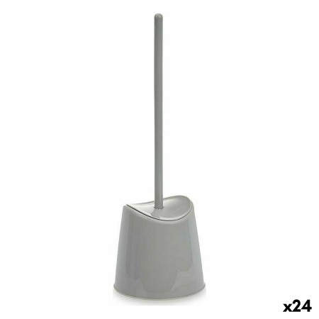 Brosse de salle de wc 12,5 x 37 x 12,5 cm Gris Plastique (24 Unités)