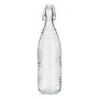 Botella Rayas 1 L Metal Transparente Vidrio (12 Unidades)