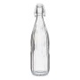 Botella Rayas 1 L Metal Transparente Vidrio (12 Unidades)