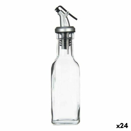 Aceitera Transparente Acero Vidrio 180 ml (24 Unidades)