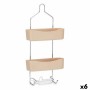 Rangement de douche 28 x 60 x 14 cm Beige Métal Plastique (6 Unités)