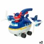 Figura Articulada Super Wings Avión Policía 2 en 1