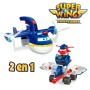 Figura Articulada Super Wings Avión Policía 2 en 1