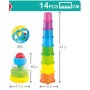 Set de Juguetes para Bebés PlayGo 9,2 x 41,5 x 9,2 cm 14 Piezas 4 Unidades