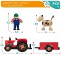 Tractor Woomax Rojo 4 Piezas 4 Unidades