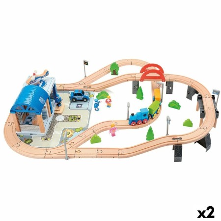 Playset de Vehículos Woomax 90 Piezas 24 x 4,5 x 3 cm 2 Unidades