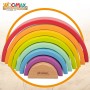 Puzzle Infantil de Madera Woomax Arcoíris 8 Piezas 4 Unidades