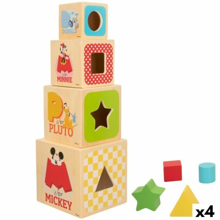 Bloques Apilables Disney 12,2 x 12,2 x 12,2 cm 8 Piezas 4 Unidades