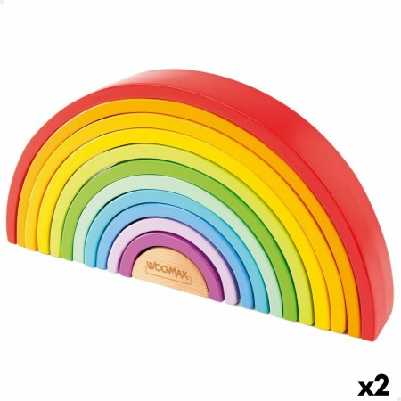 Puzzle Infantil de Madera Woomax Arcoíris 11 Piezas 2 Unidades