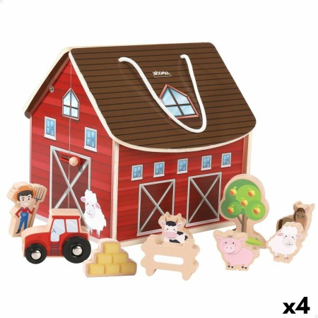 Playset Woomax Ferme 19 x 18 x 19 cm 9 Pièces 4 Unités