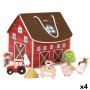 Playset Woomax Granja 19 x 18 x 19 cm 9 Piezas 4 Unidades