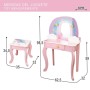 Coiffeuse avec Banc Teamson Rose jouet 62,5 x 98,5 x 32 cm