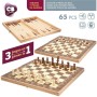 Tablero de Ajedrez y Damas Colorbaby Madera Backgammon (4 Unidades)
