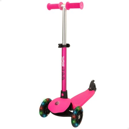 Patinete Scooter Eezi Rosa Luces LED Aluminio Poliuretano