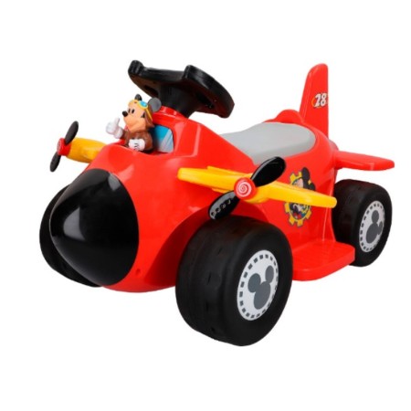 Coche Eléctrico para Niños Mickey Mouse Batería Avioneta 6 V