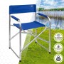 Chaise de camping pliante Aktive Bleu 56 x 78 x 49 cm (4 Unités)