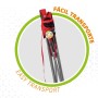 Silla Plegable para Camping Aktive Rojo Gris oscuro 56 x 98 x 59 cm (4 Unidades)