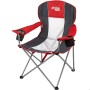Chaise de camping pliante Aktive Rouge Gris foncé 56 x 98 x 59 cm (4 Unités)