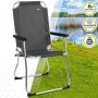 Chaise de camping pliante Aktive Gris foncé 45 x 91 x 47 cm (6 Unités)