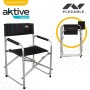 Silla Plegable para Camping Aktive Negro 51 x 81 x 45 cm (4 Unidades)