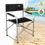 Silla Plegable para Camping Aktive Negro 51 x 81 x 45 cm (4 Unidades)