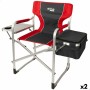 Silla Plegable para Camping Aktive Rojo Gris 61 x 92 x 52 cm (2 Unidades)