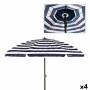 Parasol Aktive Bleu/Blanc 240 x 222 x 240 cm Métal (4 Unités)