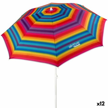 Parasol Aktive Multicouleur 180 x 185 x 180 cm Acier Tissu Oxford (12 Unités)