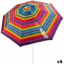 Sombrilla Aktive Multicolor 200 x 200 x 200 cm Acero Tela Oxford (6 Unidades)