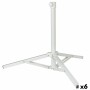 Base para Sombrilla Aktive 61 x 49,5 x 61 cm Metal Blanco (6 Unidades)