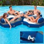Chaise gonflable Intex River Run Connect Bleu Blanc 130 x 126 x 130 cm (4 Unités)