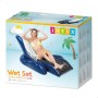 Chaise gonflable pour piscine Intex Floating Recliner Bleu Blanc 180,3 x 66 x 134,6 cm (3 Unités)