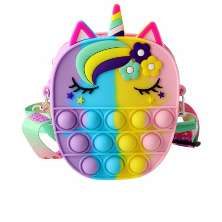 Bolso Bandolera Inca Pop-it Multicolor Unicornio