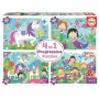 Set de 4 Puzzles Educa 18905 Fantaisie