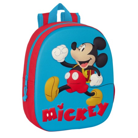 Cartable Mickey Mouse Clubhouse 3D 27 x 33 x 10 cm Rouge Bleu